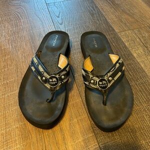 Coach flip flop sandals size 7.5. Run a little small.